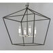 Abode 4 Light 24.5 inch Textured Black and Polished Nickel Single-Tier Chandelier Ceiling Light in Textured Black/Polished Nickel