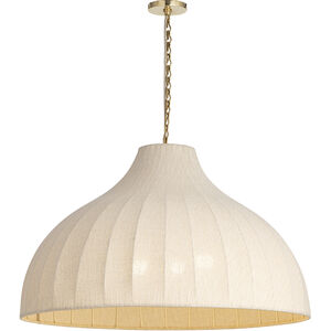 Hearthveil 3 Light 36.25 inch Natural Aged Brass Single Pendant Ceiling Light