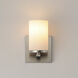 Lateral 1 Light 5 inch Satin Nickel Wall Sconce Wall Light in Satin White