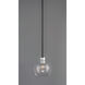 Vessel 1 Light 7.25 inch Black and Brushed Aluminum Mini Pendant Ceiling Light