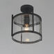 Belfry 1 Light 12 inch Black Outdoor Flush Mount in Clear