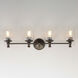 Swirl 4 Light 32.5 inch Antique Bronze Bath Vanity Wall Light