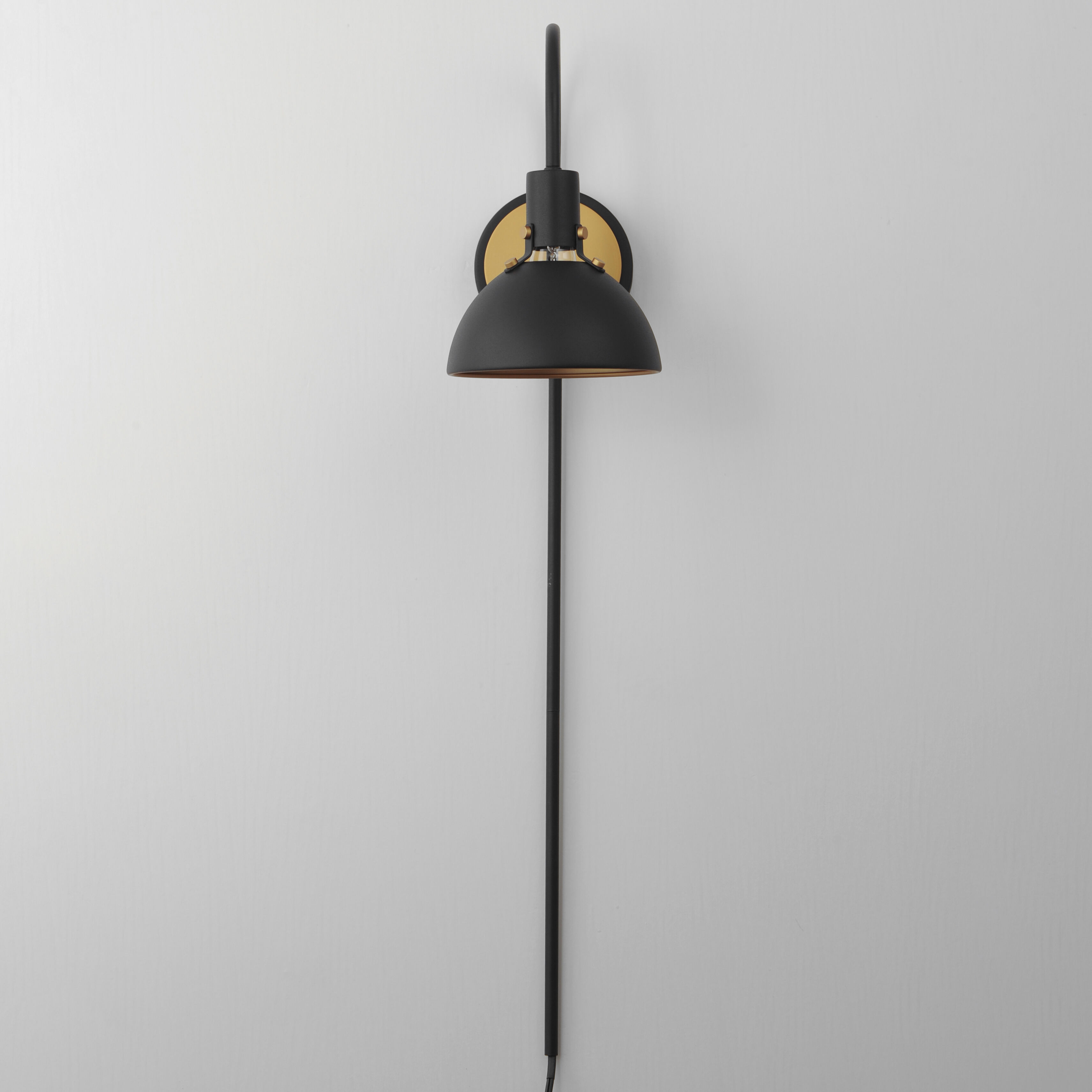 Dawn Wall Sconce Wall Light in Antique Brass and Black