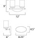 Corona 2 Light 12 inch Satin Nickel Bath Vanity Wall Light in Clear