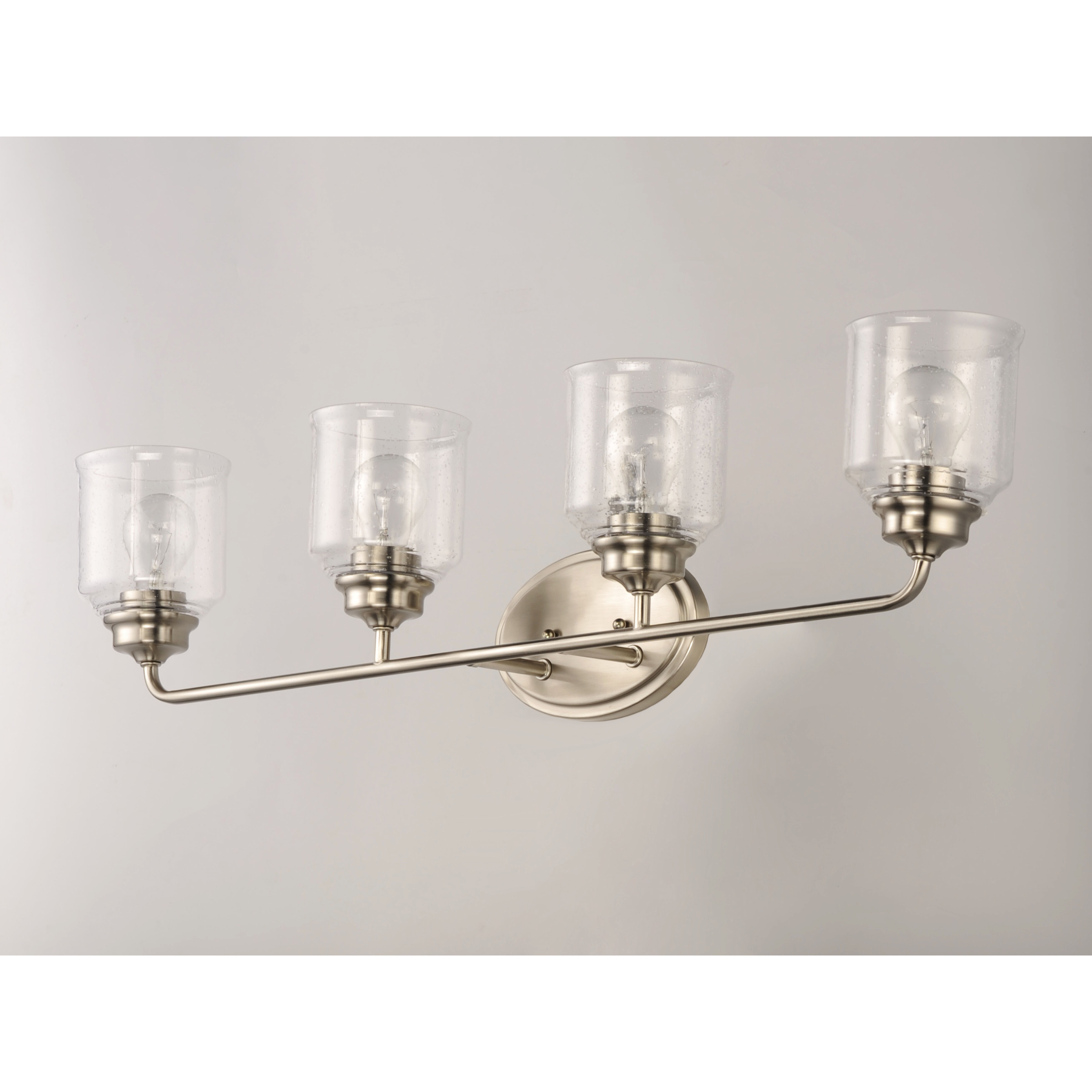 Acadia 4 Light 35 inch Satin Nickel Vanity Light Wall Light