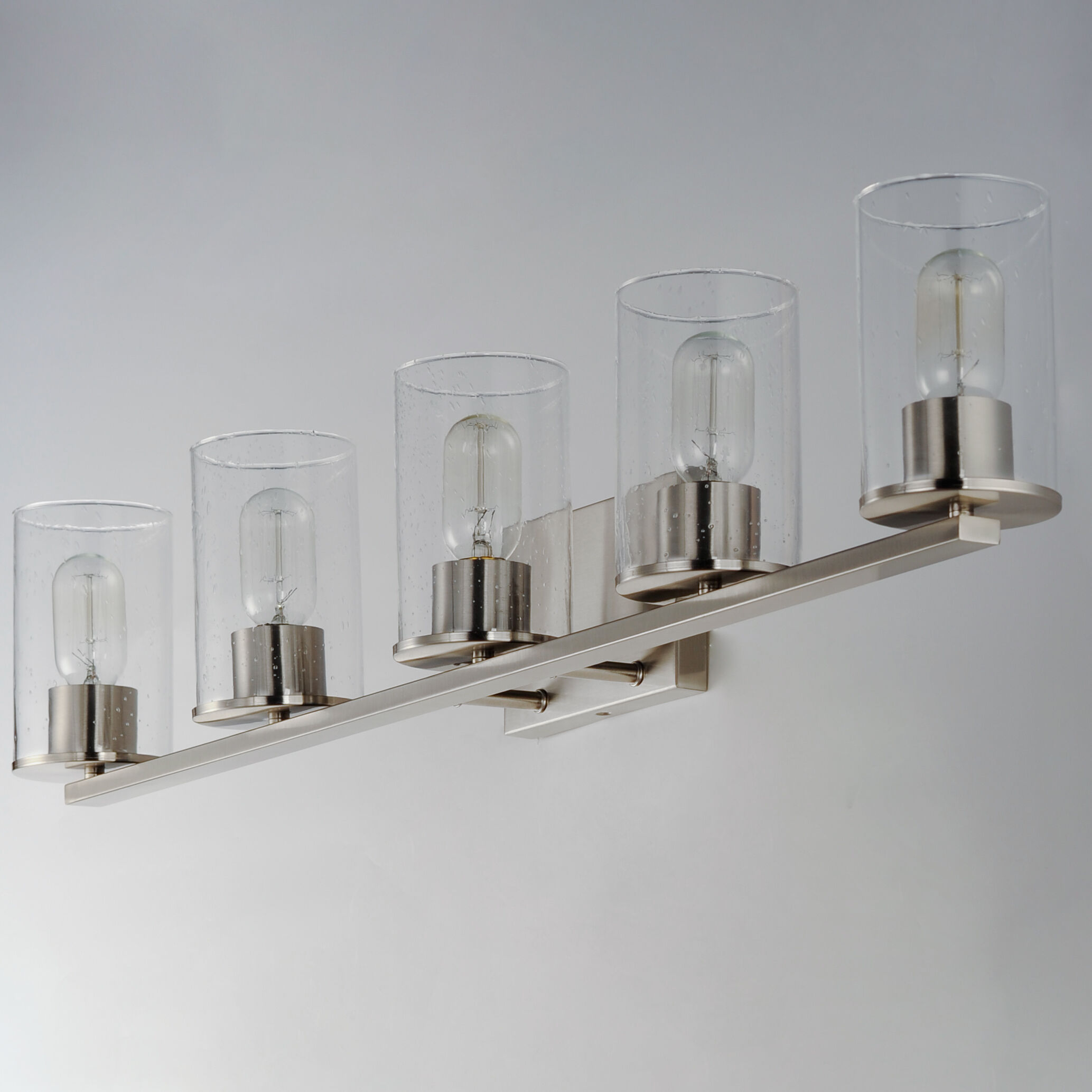 Sleek 5 Light 40 inch Satin Nickel Bath Vanity Wall Light