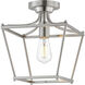 Clifton 1 Light 10.00 inch Semi-Flush Mount