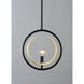 Clip 1 Light 11 inch Black and Gold Flush Mount Ceiling Light