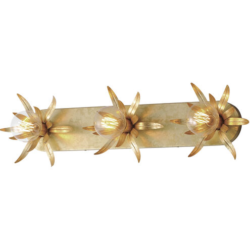 Paloma 3 Light 31.75 inch Gold Leaf Bath Vanity Wall Light