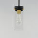 Pinn 1 Light 5 inch Black/Satin Brass Mini Pendant Ceiling Light