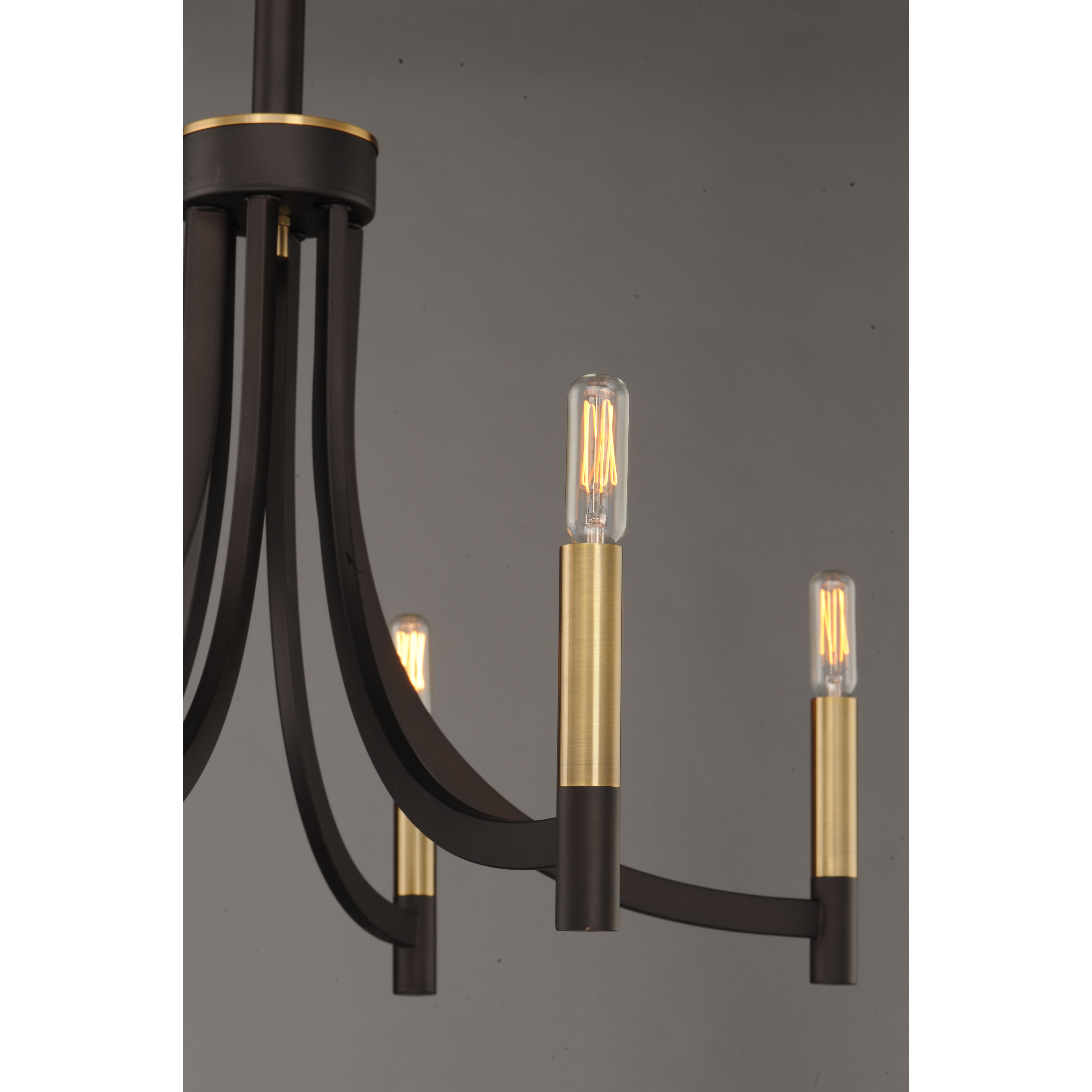 Lyndon 6 Light 28 inch Bronze/Antique Brass Chandelier Ceiling Light in Bronze and Antique Brass