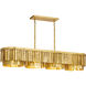 Regalia 4 Light 48.5 inch Gold Leaf Linear Pendant Ceiling Light