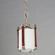 Sausalito 1 Light 7.5 inch Weathered Zinc and Brown Suede Single Pendant Ceiling Light
