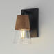 Carpenter 1 Light 4.75 inch Walnut and Black Bath Vanity Wall Light