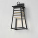 Shutters 1 Light 18 inch Weathered Zinc and Black Outdoor Wall Mount