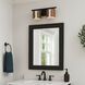 Draughtsman 2 Light 18 inch Walnut and Black Bath Vanity Wall Light