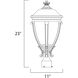 Camden VX 3 Light 23 inch Golden Bronze Outdoor Pole/Post Mount