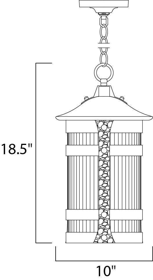 Casa Grande 1 Light 10 inch Anthracite Outdoor Hanging Lantern