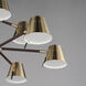 Carlo LED 34 inch Dark Bronze, Leather, Heritage Brass Multi-Tier Chandelier Ceiling Light