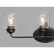 Acadia 3 Light 25 inch Black Bath Vanity Wall Light