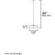 Dexter LED 13 inch Natural Aged Brass Single Pendant Ceiling Light