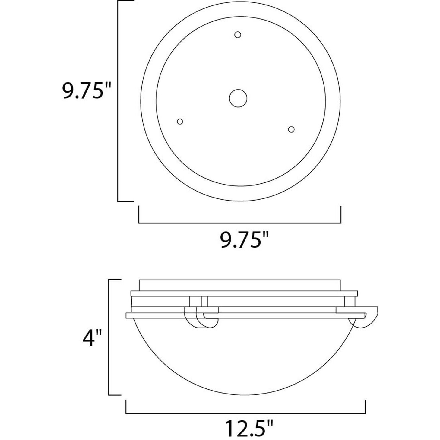 Malaga 2 Light 13 inch Satin Nickel Flush Mount Ceiling Light in Frosted