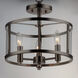 Sentinel 3 Light 13.25 inch Satin Nickel Semi-Flush Mount Ceiling Light