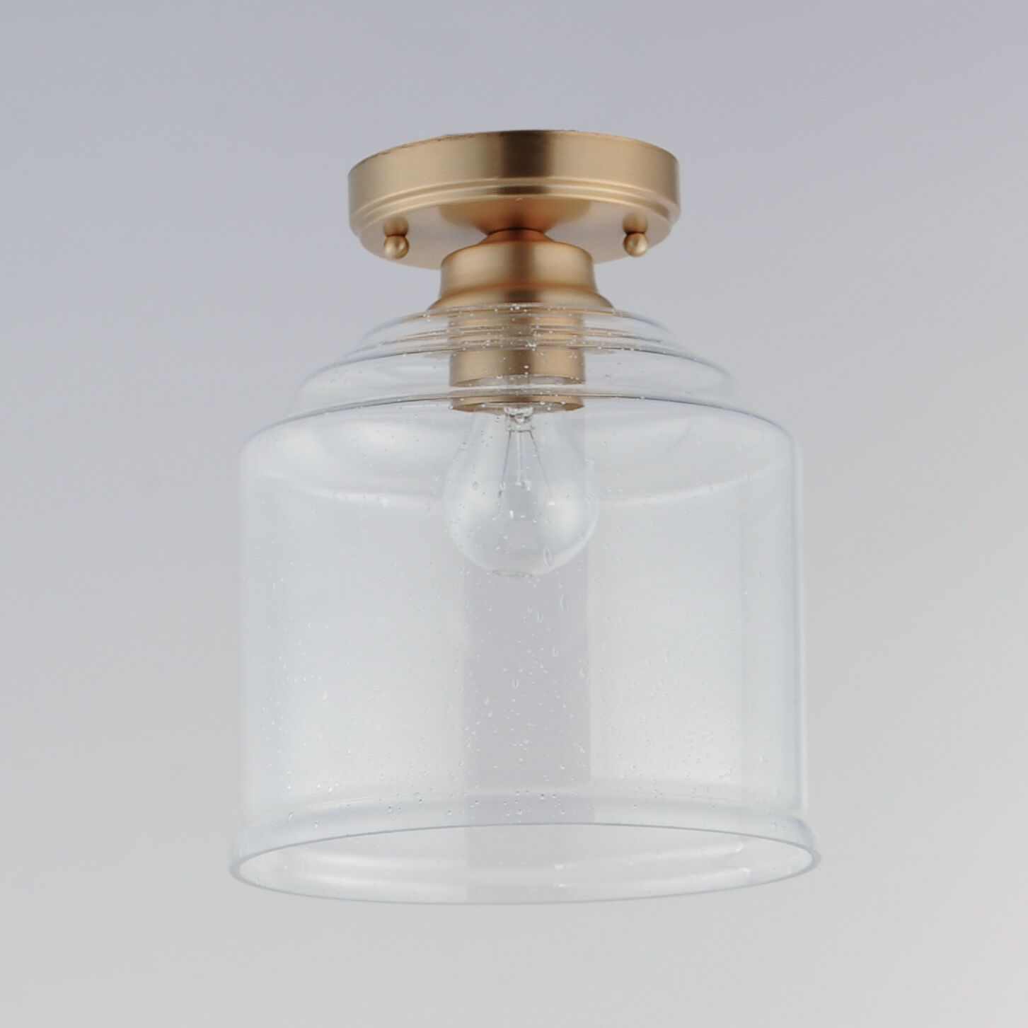 Acadia 1 Light 9 inch Heritage Semi-Flush Mount Ceiling Light