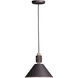 Tucson 1 Light 11 inch Oil Rubbed Bronze/Weathered Wood Single Pendant Ceiling Light