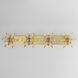 Paloma 4 Light 43 inch Gold Leaf Bath Vanity Wall Light