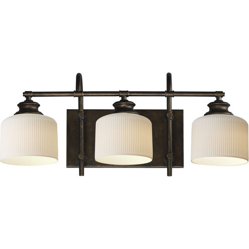 Bisque 3 Light 24 inch Oil Rubbed Bronze Bath Vanity Wall Light