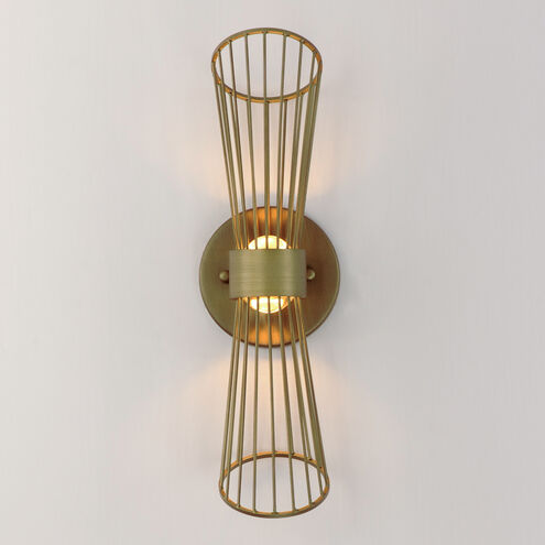Zeta LED 5 inch Natural Aged Brass Wall Sconce Wall Light