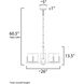 Dart 5 Light 26 inch Satin Nickel Single-Tier Chandelier Ceiling Light