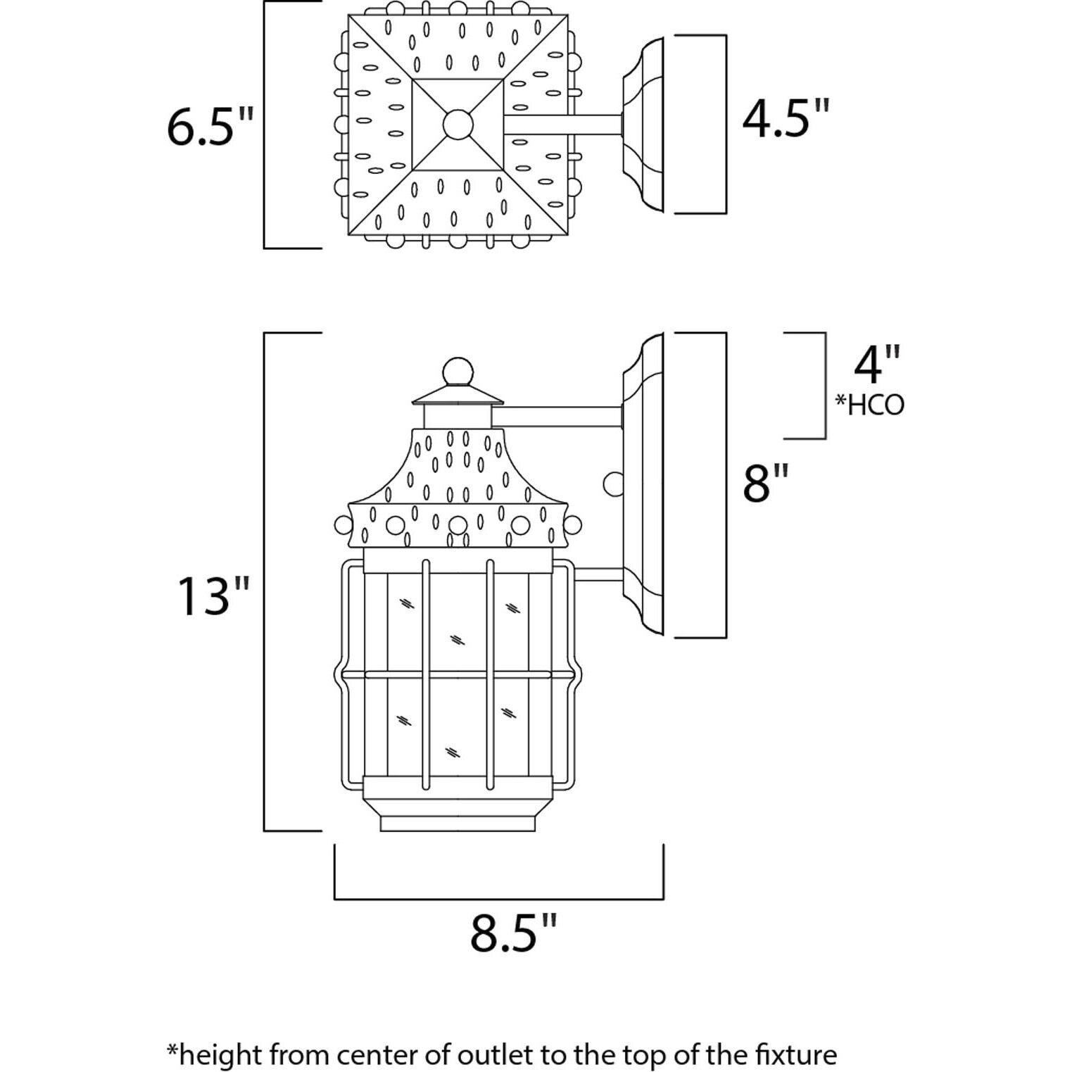 Nantucket 1 Light 13 inch Country Forge Outdoor Wall Mount
