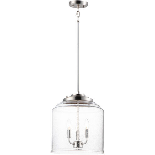 Acadia 3 Light 14 inch Satin Nickel Multi-Light Pendant Ceiling Light