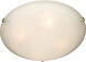 Malaga 2 Light 13 inch Satin Nickel Flush Mount Ceiling Light in Marble