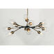 Savvy LED 46.25 inch Antique Brass and Black Chandelier Ceiling Light