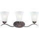 Vital 3 Light 23.5 inch Oil Rubbed Bronze Bath Vanity Wall Light