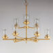 Corona 9 Light 28 inch Satin Brass Multi-Tier Chandelier Ceiling Light in Clear