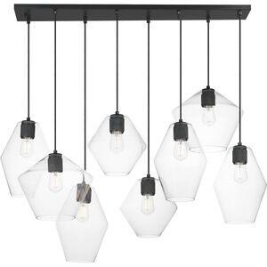 Geode 8 Light 17.5 inch Black Multi-Light Pendant Ceiling Light