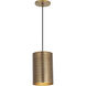 Shaka 1 Light 8 inch Weathered Brass Mini Pendant Ceiling Light