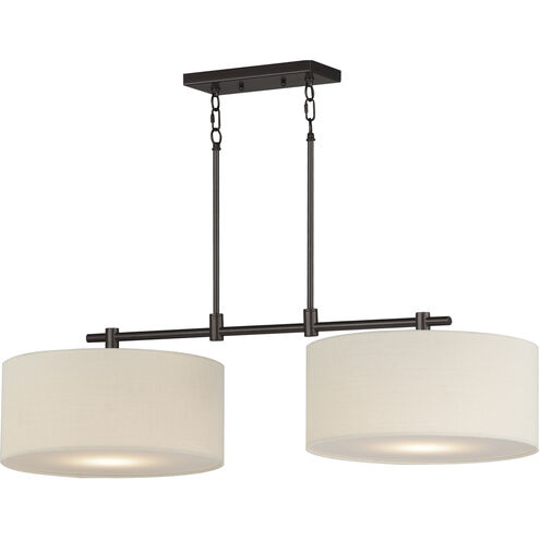 Bongo 2 Light 42 inch Oil Rubbed Bronze Linear Pendant Ceiling Light