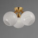 Neve 3 Light 18.75 inch Natural Aged Brass Semi-Flush Mount Ceiling Light