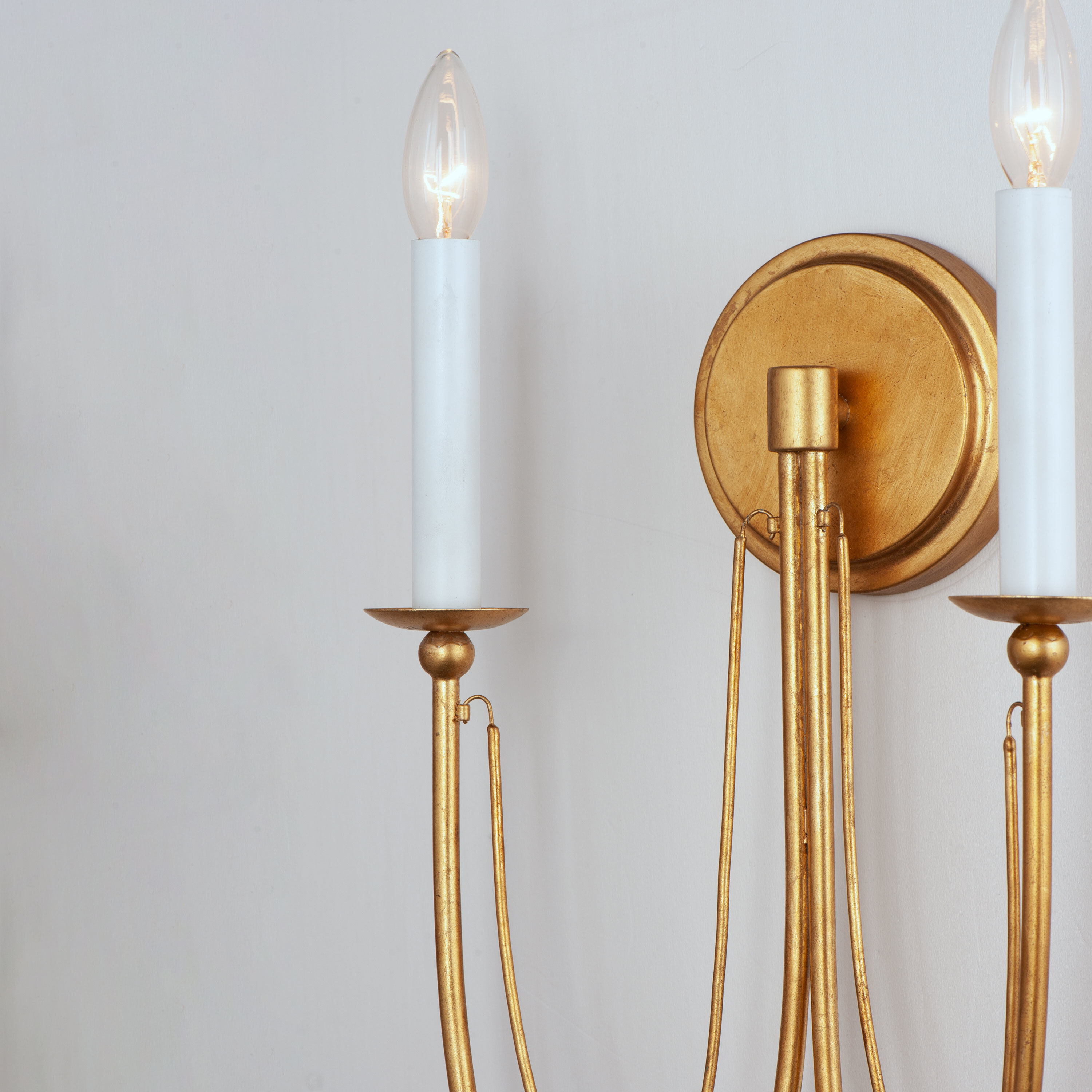 Plumette 2 Light 12 inch Gold Leaf Wall Sconce Wall Light