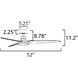 Ultra Slim 52 inch Satin Nickel Indoor Ceiling Fan