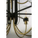 Bauhaus 9 Light 28 inch Bronze/Satin Brass Multi-Tier Chandelier Ceiling Light