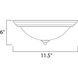 Essentials - 584x 1 Light 11.5 inch Black Flush Mount Ceiling Light in Frosted