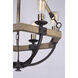 Lodge 6 Light 24 inch Weathered Oak and Bronze Chandelier Ceiling Light