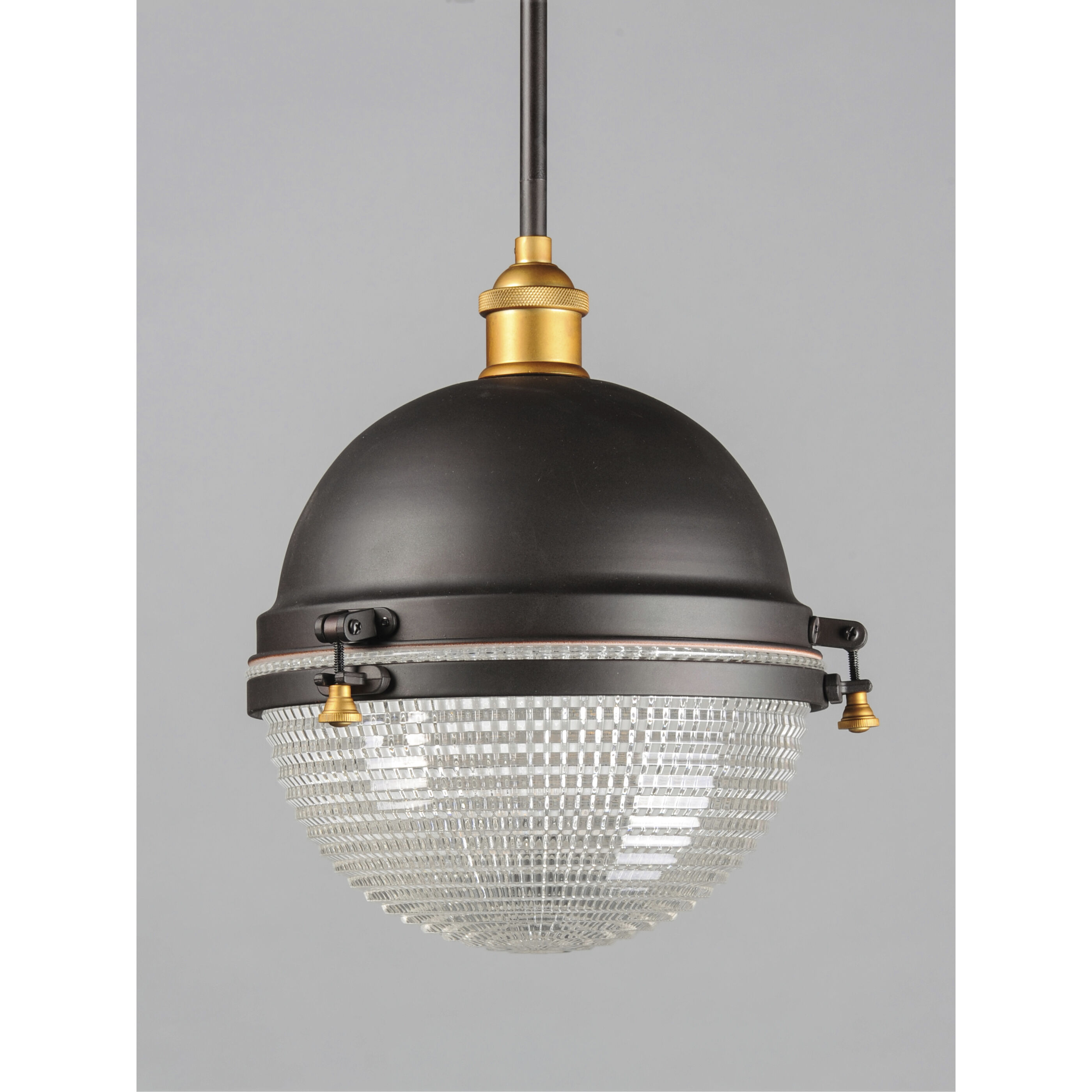 Portside 1 Light 12 inch Oil Rubbed Bronze/Antique Brass Outdoor Pendant