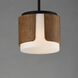 Draughtsman 2 Light 10 inch Walnut and Black Flush Mount Ceiling Light in Satin White